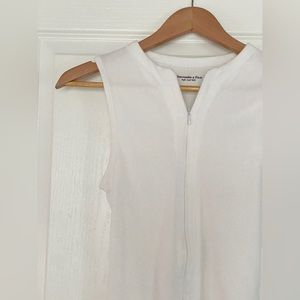 Abercrombie and Fitch White Sleeveless Bodysuit